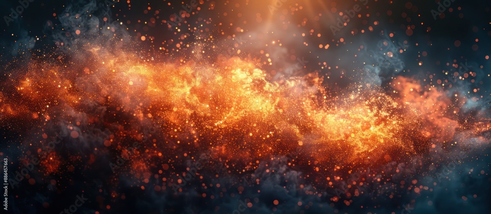 Abstract Fire and Smoke Background Abstract Fire and Smoke Background