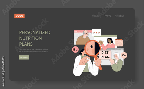 Nutrition And Mental Health. Flat Vector Illustration