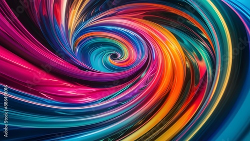 Swirling Colors and Energetic Movements Abstract Background, Dynamic Abstract Art with Vivid Swirls