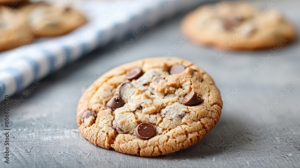 A classic chocolate chip cookie, warm and gooey, with melted chocolate chips. A classic chocolate chip cookie, warm and gooey, with melted chocolate chips.