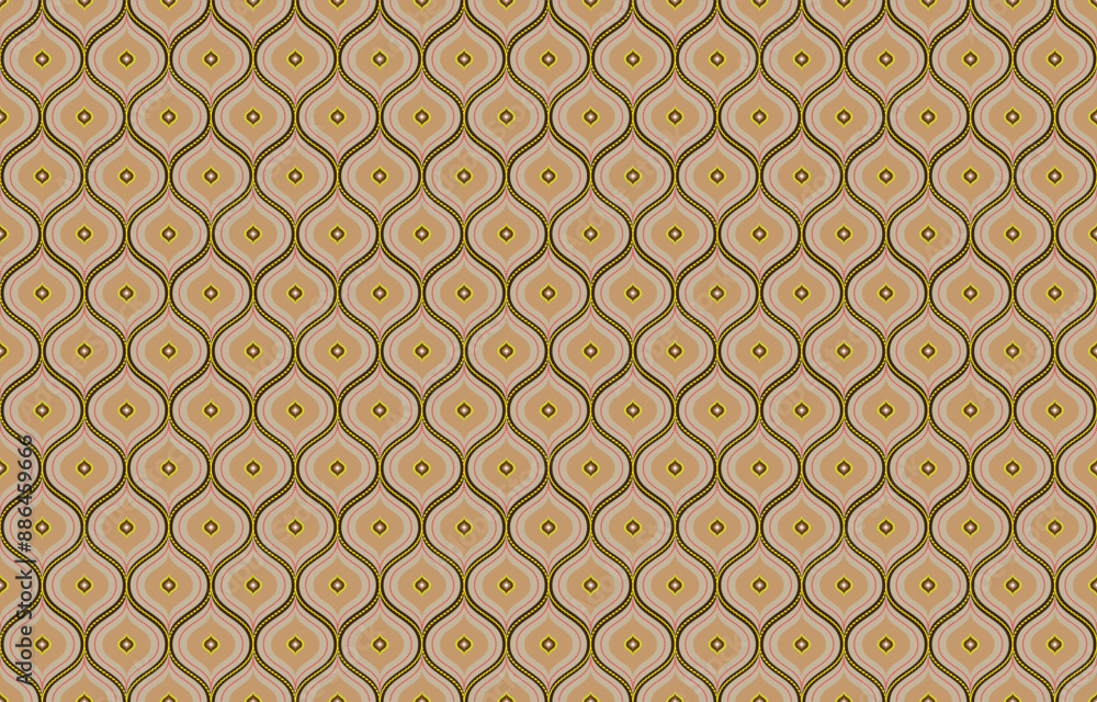 Fototapeta premium Sacral tribal ethnic motifs geometric vector background. Beautiful gypsy geometric shapes sprites tribal motifs clothing fabric textile print traditional design with triangles