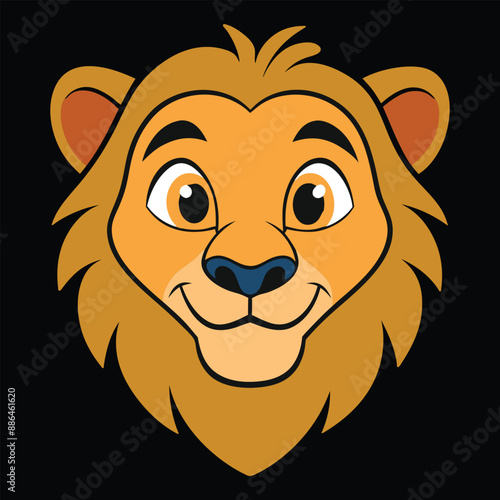 Animation lion face and birds vector with colour match 
