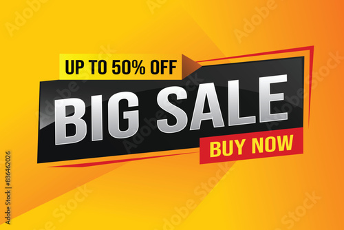 Big sale buy now poster banner graphic design icon logo sign symbol social media website coupon Banner design template for marketing. Special offer promotion retail

