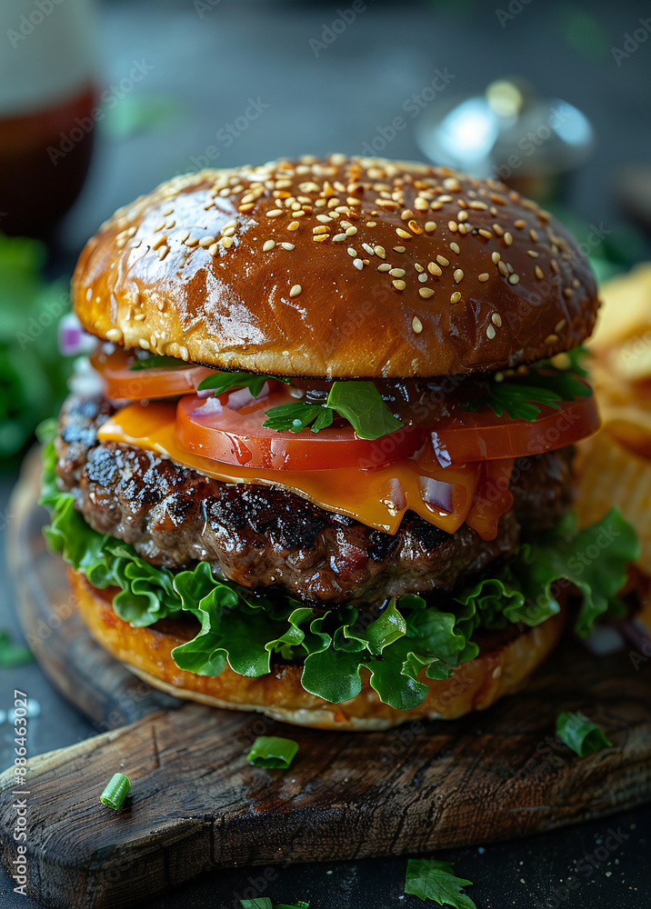 Packed Burger with Chips Packed Burger with Chips