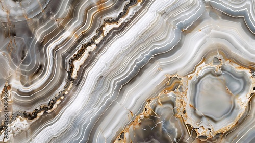 Elegant Marble Texture with Golden Veins