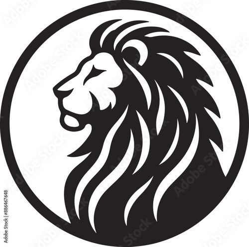 Lion head vector logo design, lion icon