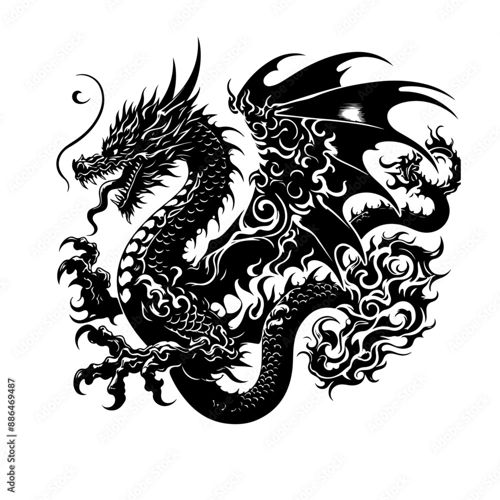black dragon tattoo design black dragon tattoo design