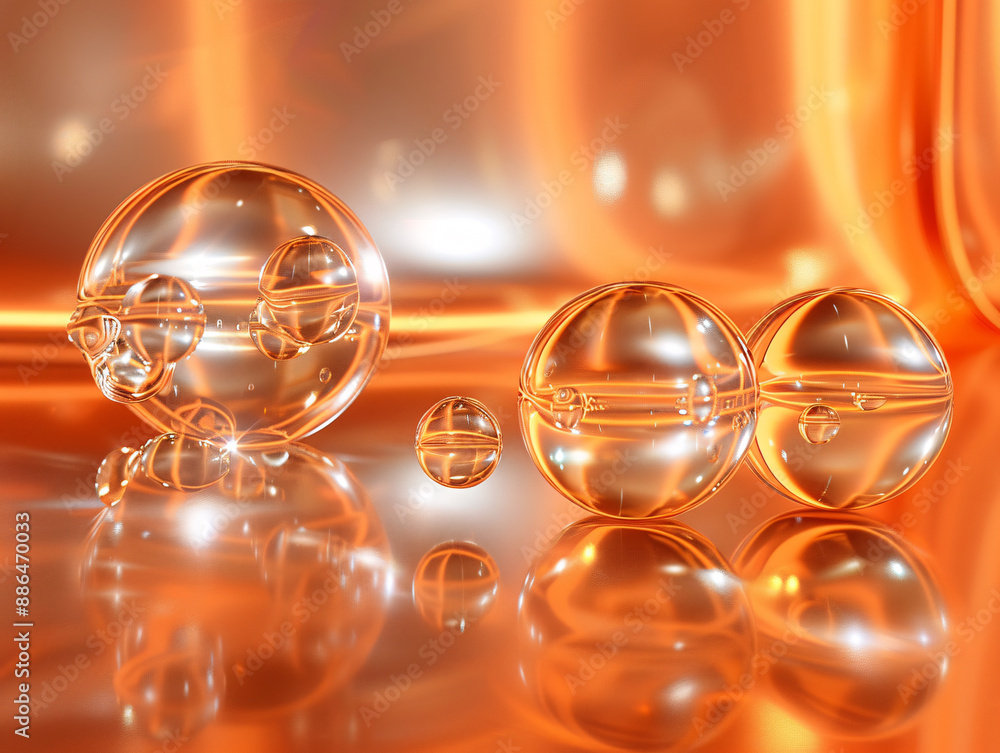 a group of bubbles on a reflective surface a group of bubbles on a reflective surface