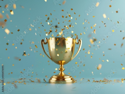 image of little gold cup , concept for winning or success