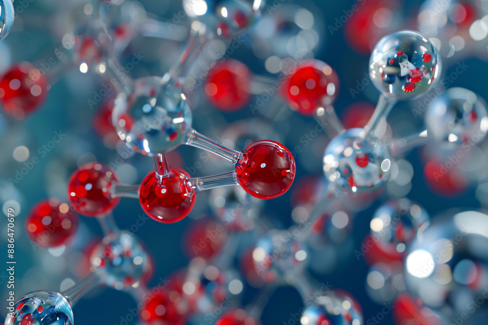 a close up of molecules a close up of molecules
