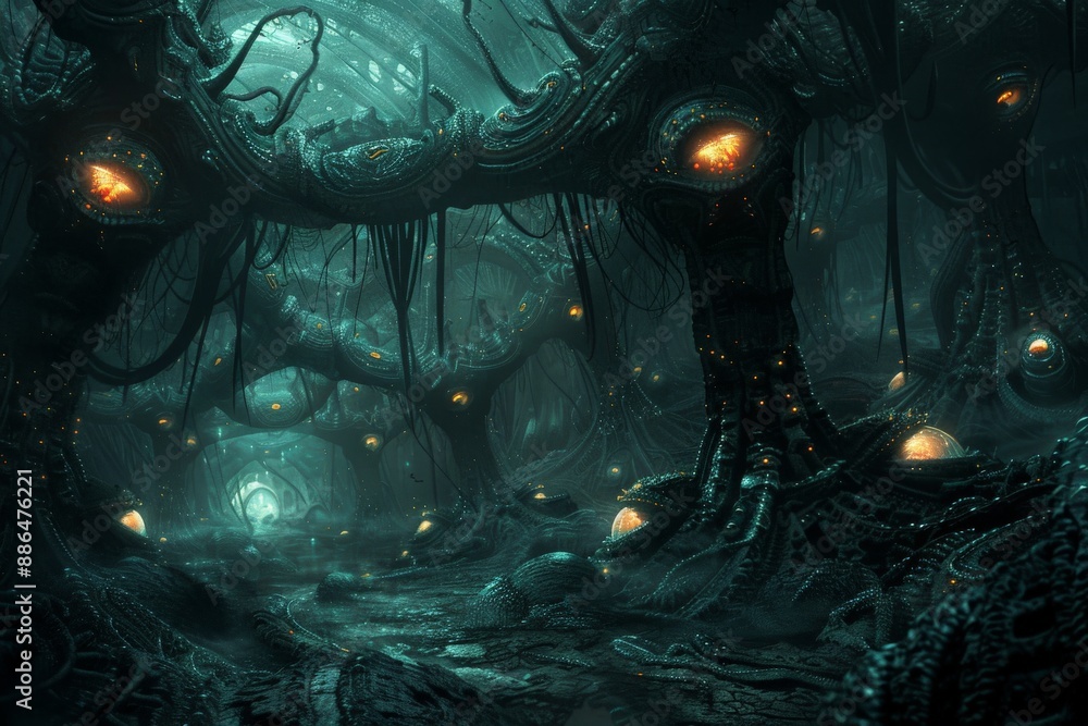 Glowing Eyes in the Dark Forest. Glowing Eyes in the Dark Forest.
