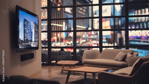 Modern Living Room with TV