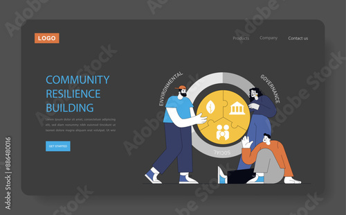Disaster Psychology. Flat Vector Illustration