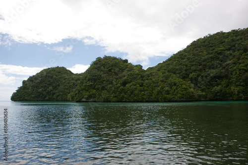 Palau landscape on a sunny autumn day