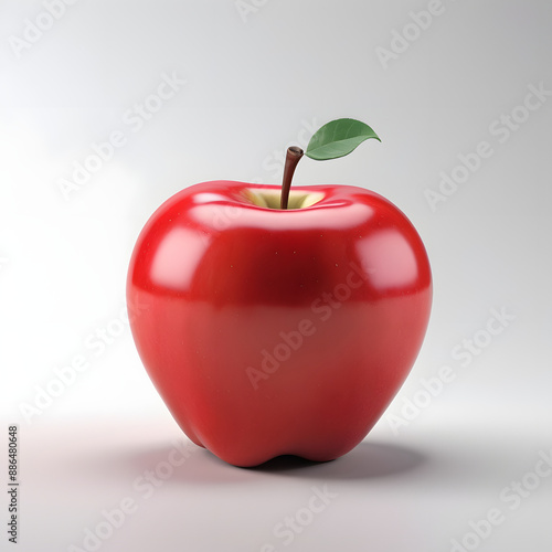  Fresh Red Apple with Bite Mark - Healthy Snack Photo (Royalty-Free Image)