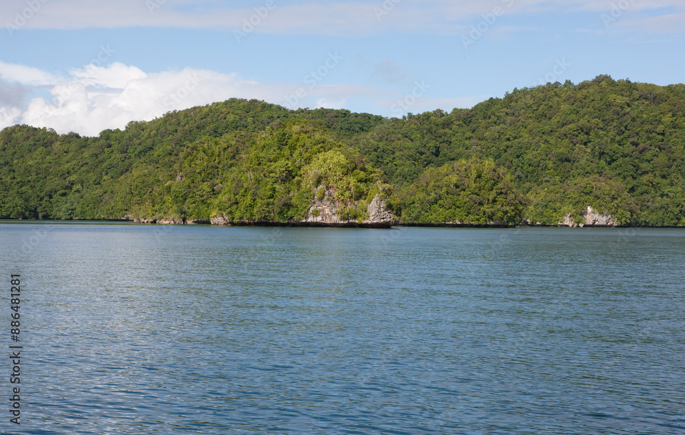 Fototapeta premium Palau landscape on a sunny autumn day