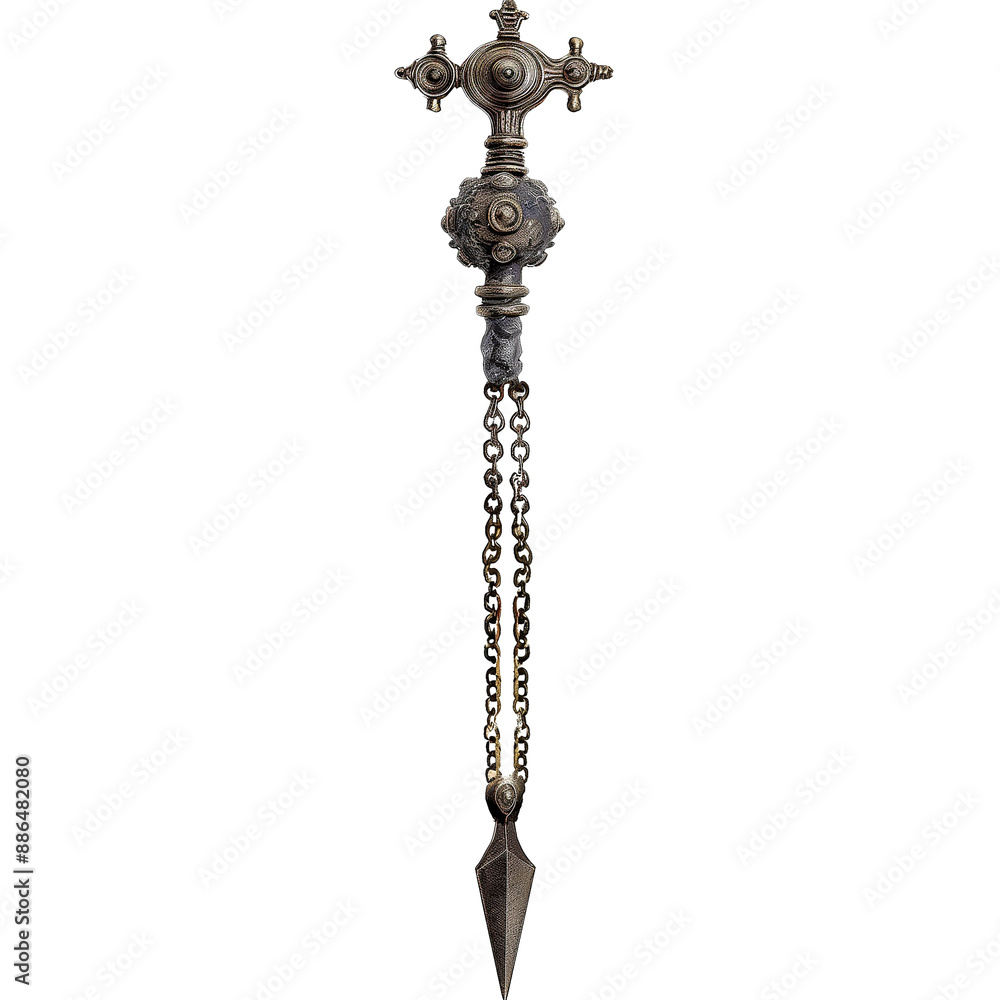 Weapon Medieval Mace isolated on transparent or white background Weapon Medieval Mace isolated on transparent or white background