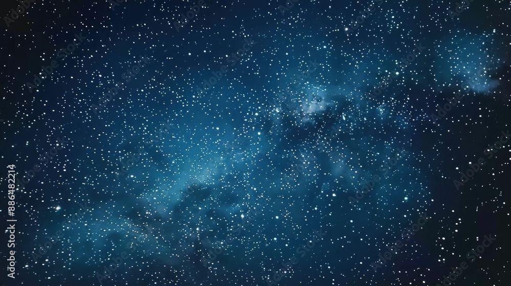 Glowing Nebula and Stars in the Night Sky Glowing Nebula and Stars in the Night Sky