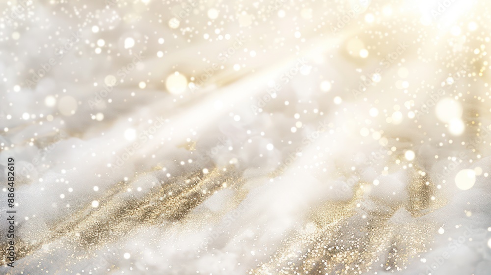 Sparkling Golden and White Abstract Background Sparkling Golden and White Abstract Background