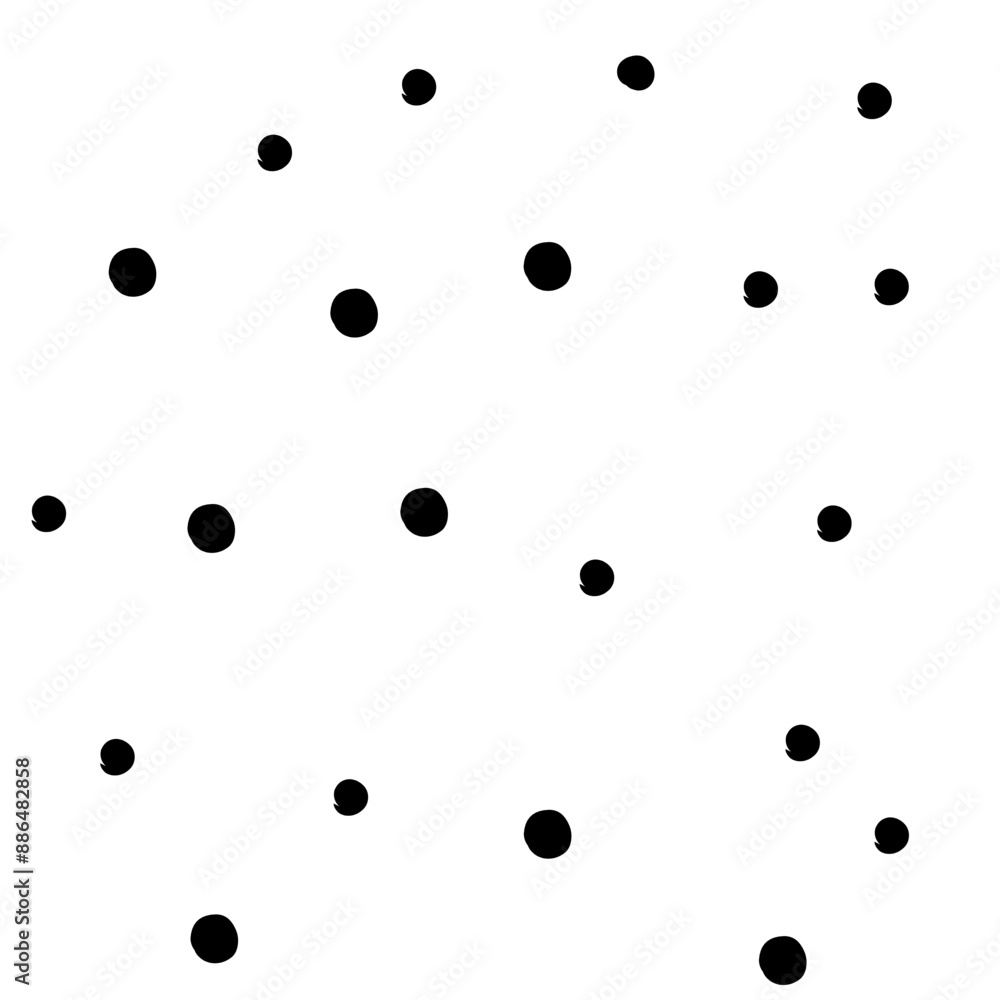 Black dot doodle seamless pattern creative circle trendy minimalist retro style geomatric art children on white background transparent texture for textile fabric paper print modern party polka shape Black dot doodle seamless pattern creative circle trendy minimalist retro style geomatric art children on white background transparent texture for textile fabric paper print modern party polka shape