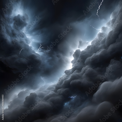 Dramatic Storm Clouds Background - Dark Sky with Ominous Clouds 