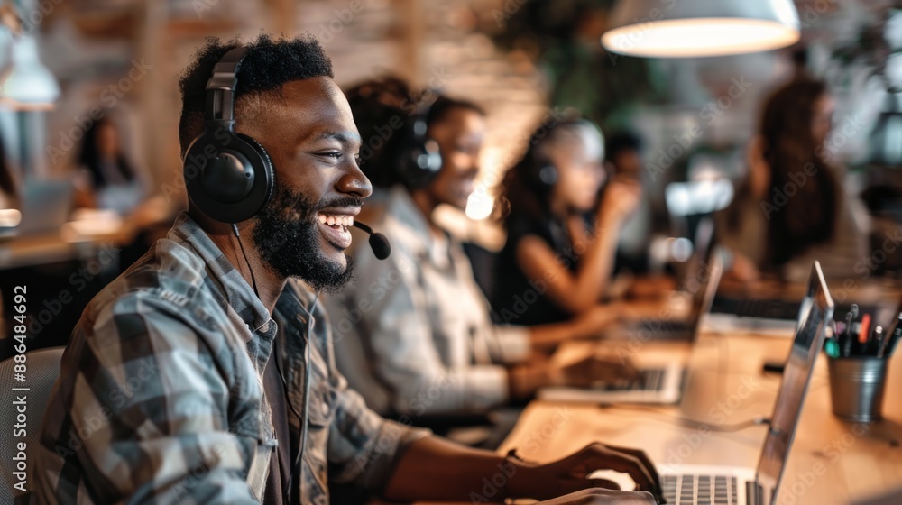 Happy Customer Service Representative Happy Customer Service Representative