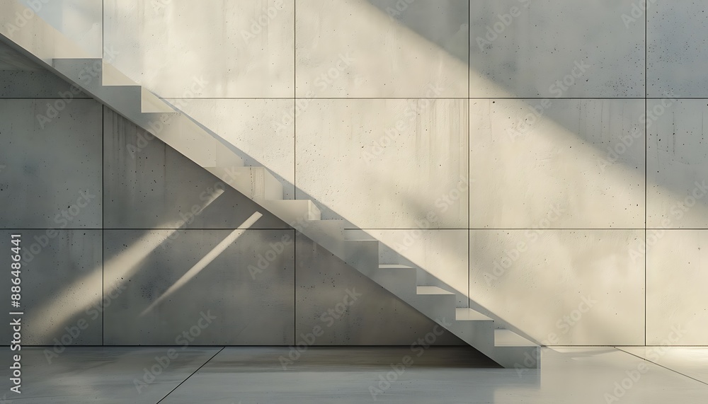 Concrete Stairs in a Modern Interior Concrete Stairs in a Modern Interior