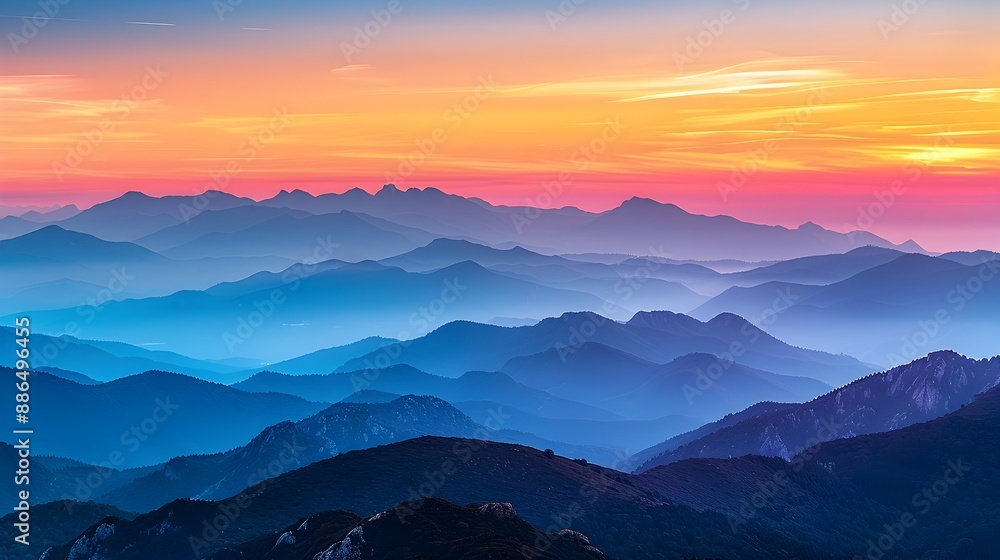 Majestic Mountain Range Bathed in Golden Sunset Glow Dramatic Mountainous Landscape at Dusk Majestic Mountain Range Bathed in Golden Sunset Glow Dramatic Mountainous Landscape at Dusk