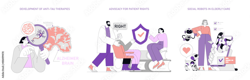 World Alzheimers Month. Flat Vector Illustration World Alzheimers Month. Flat Vector Illustration