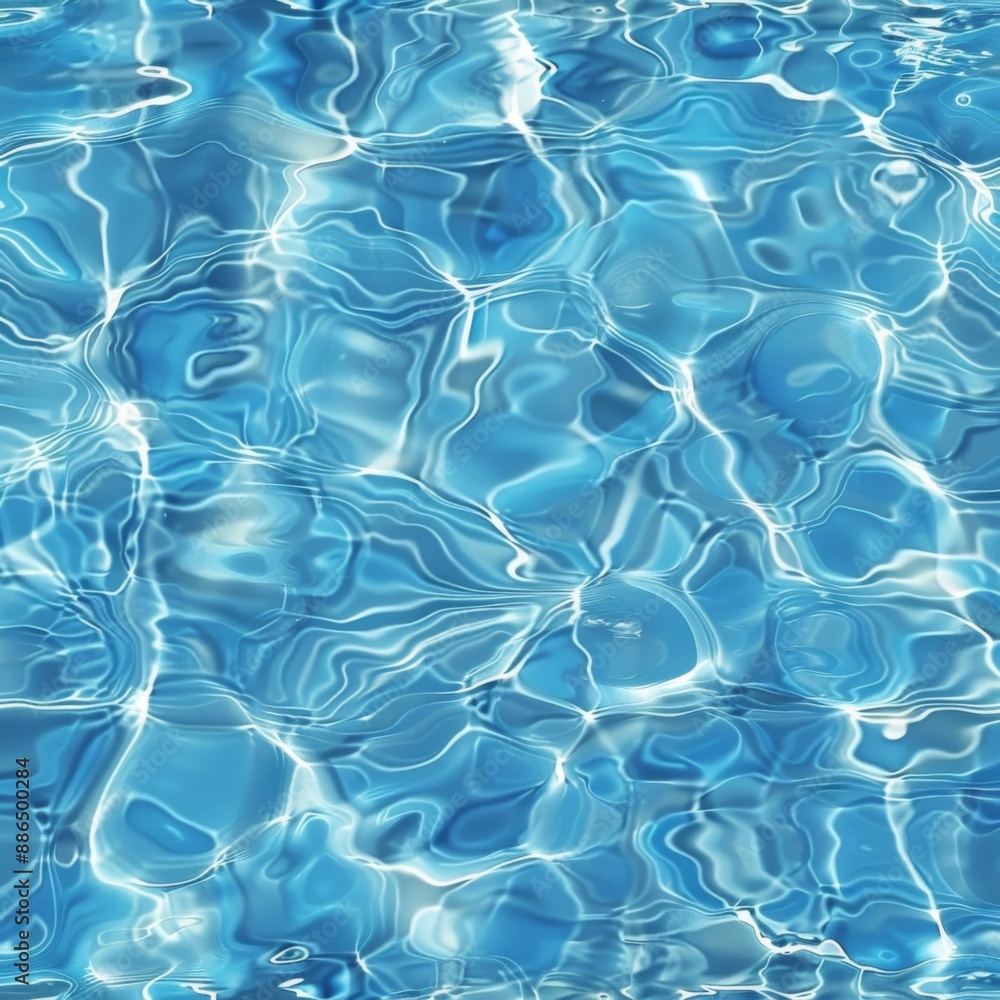 Blue water caustics background top view. Clear ripples pool water texture. Summer vacation Blue water caustics background top view. Clear ripples pool water texture. Summer vacation