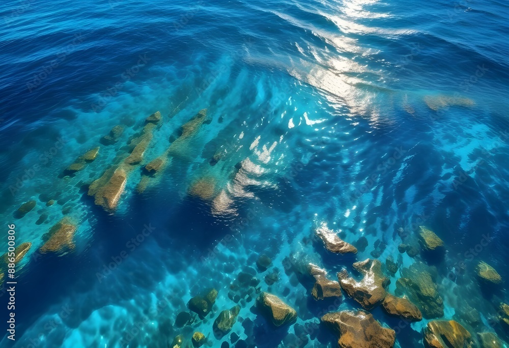 Beautiful beach scenery, high angle view of the sea Beautiful beach scenery, high angle view of the sea