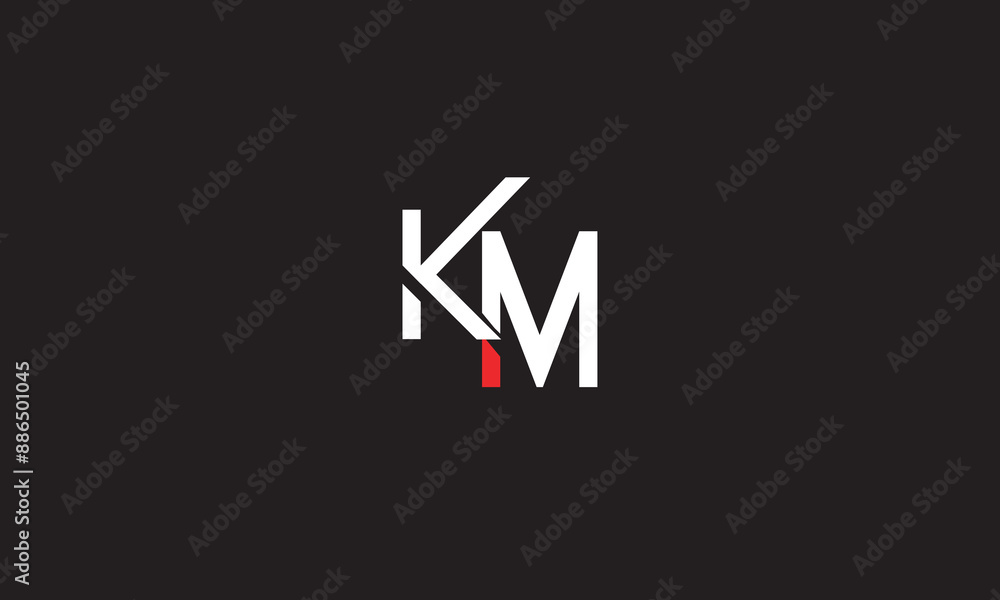 KM, MK, K , M , Abstract Letters Logo Monogram KM, MK, K , M , Abstract Letters Logo Monogram