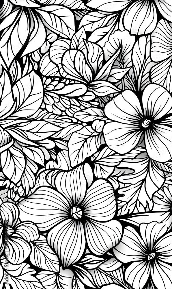 2D flower and leaf cards in various styles 2D flower and leaf cards in various styles