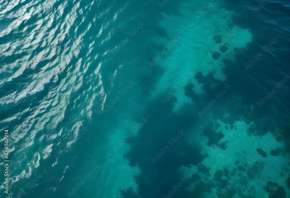 Obraz premium Beautiful beach scenery, high angle view of the sea