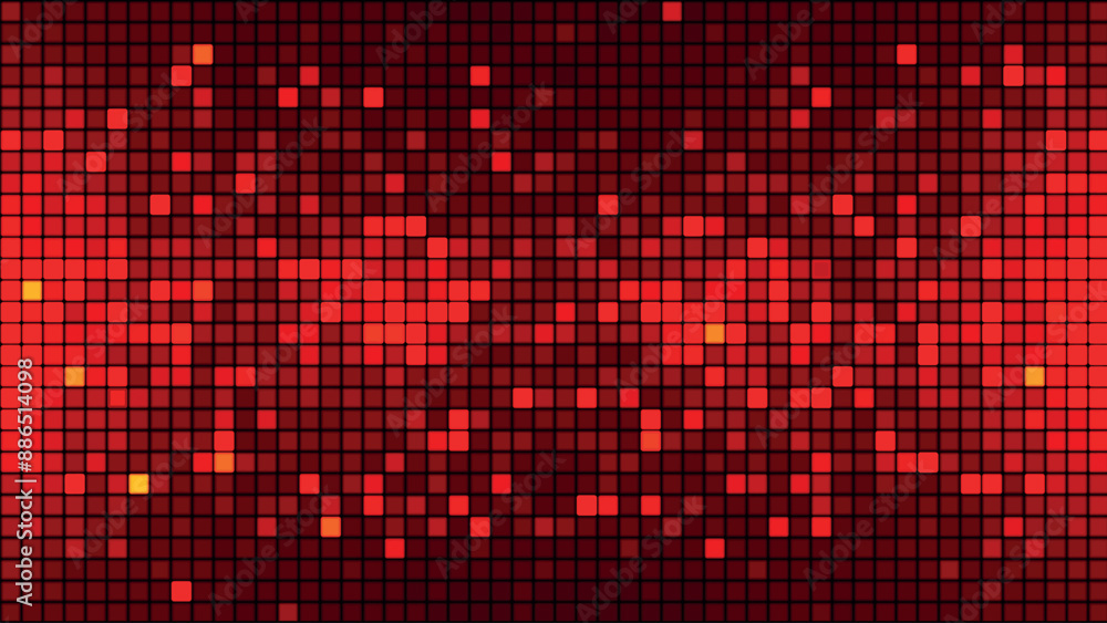 Abstract background of red squares. Small squares of computer mosaic. Simple abstract graphic gradient background. Vector illustration. Abstract background of red squares. Small squares of computer mosaic. Simple abstract graphic gradient background. Vector illustration.