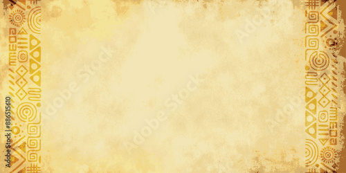 Ethnic background, ornament, frame, vector design	