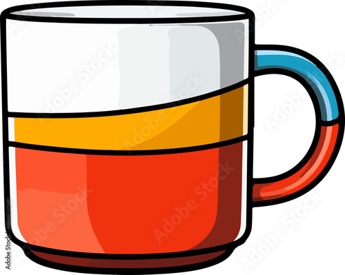 mug vector illustration isolated on transparent  background. 
