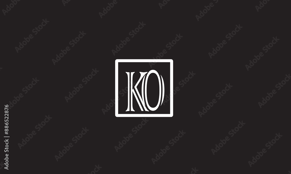 KO, OK, K , O , Abstract Letters Logo Monogram KO, OK, K , O , Abstract Letters Logo Monogram