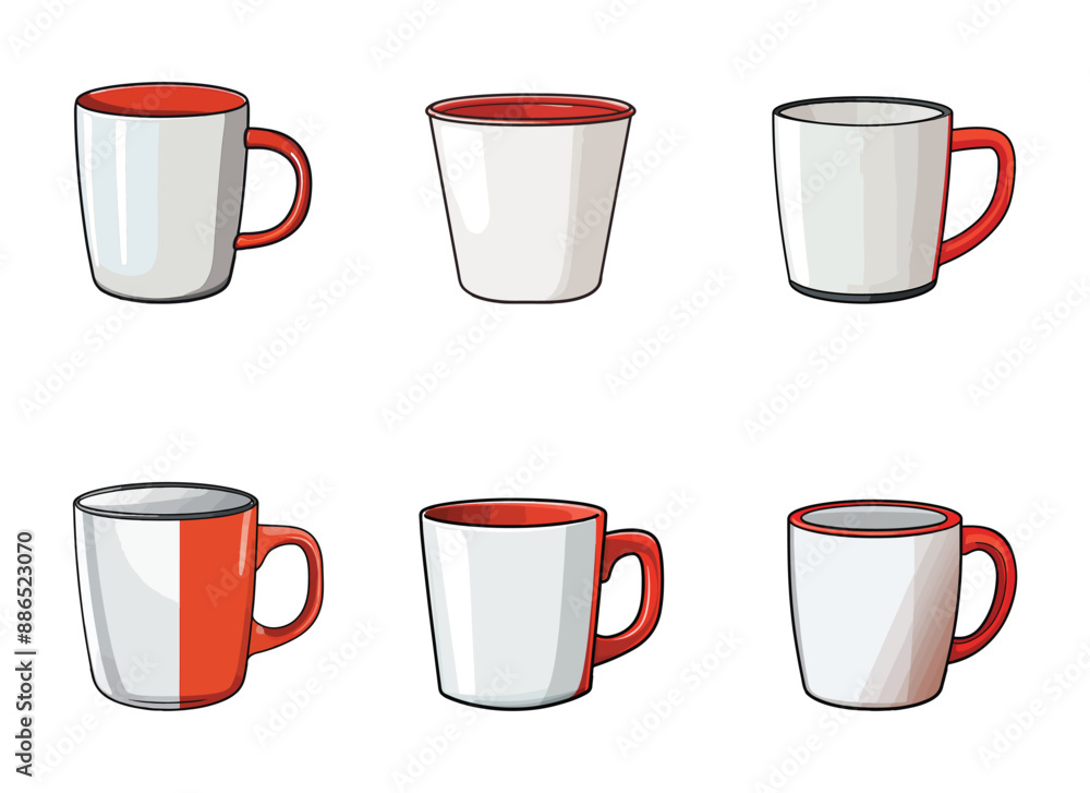 mug vector illustration isolated on white background.
mug vector illustration isolated on white background.