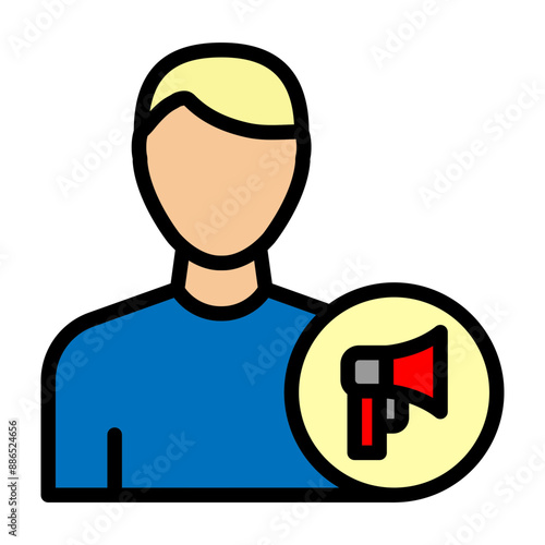 Influencer Vector Filled Icon Design