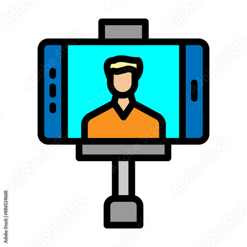 Vlogger Vector Filled Icon Design