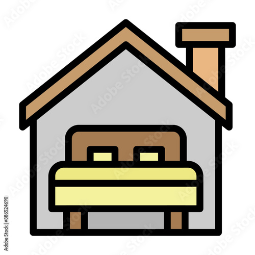 Accommodation Vector Filled Icon Design