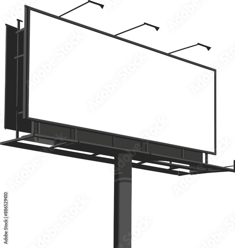 Isometric blank billboard illustration 
