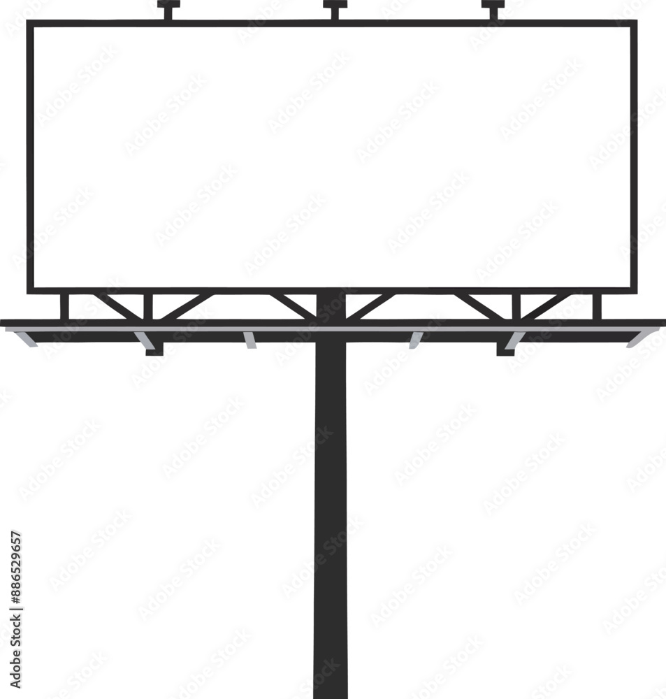 Obraz premium Isometric blank billboard illustration 