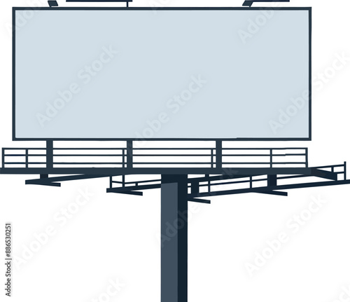 Isometric blank billboard illustration 
