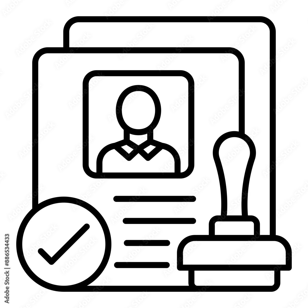 Fototapeta premium Approved Icon