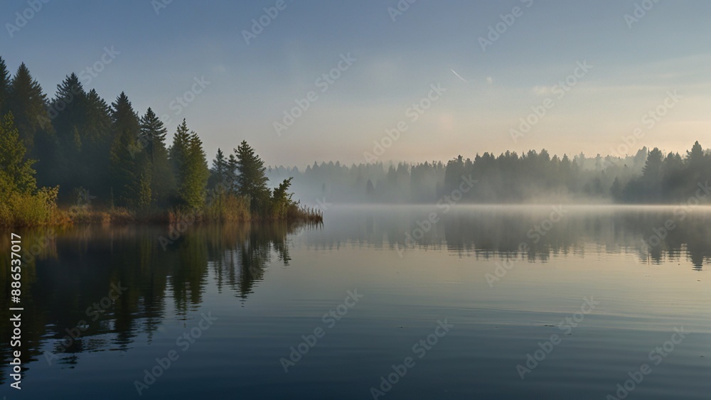 morning on the lake morning on the lake