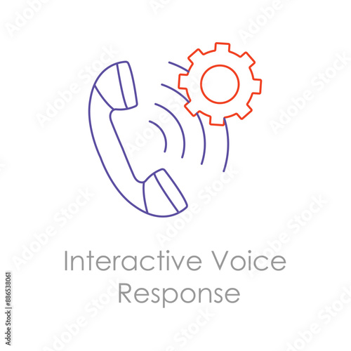  Interactive Voice Response (IVR) icon with editable stroke.