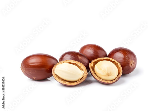 candlenut isolated on white background
 photo