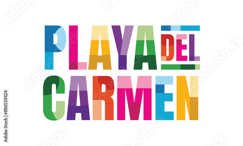 Letras de Playa del Carmen a color